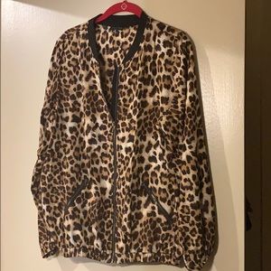 Cheetah Print Bomber Jacket